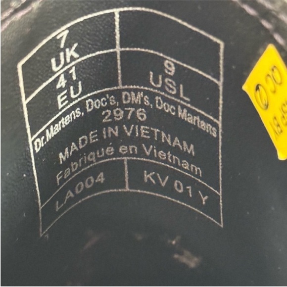 Dr. Doc Marten’s 2976 Smooth Black Leather Chelsea Ankle Boots Women’s Size 9 - Picture 6 of 7